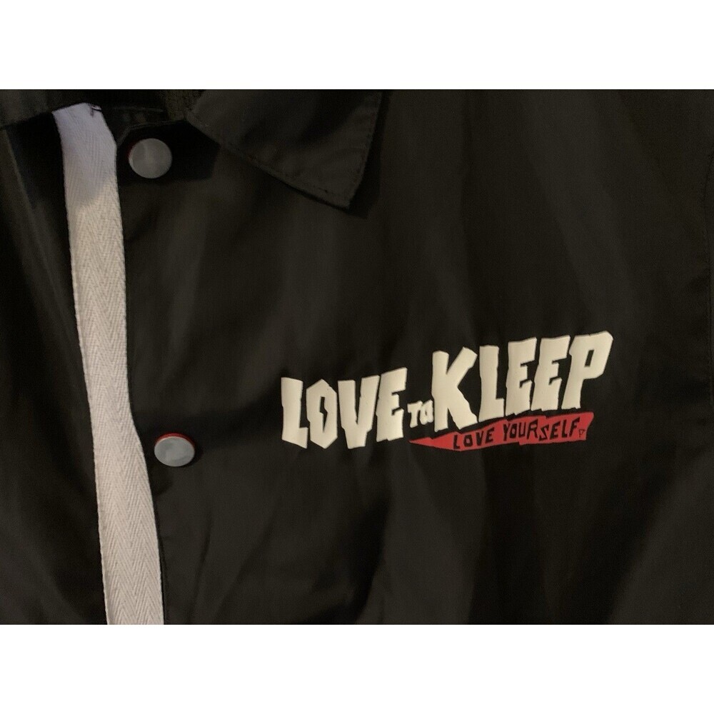 KLEEP PHRESH Mesh Lined Snap Up Short Sleeve Pocketed Polyester Shacket L BLACK - Picture 12 of 16